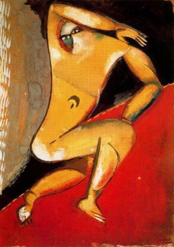 Marc Chagall Painting - Nude contemporary Marc Chagall